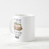 ピグおもしろいラバーマグ コーヒーマグカップ (正面左)