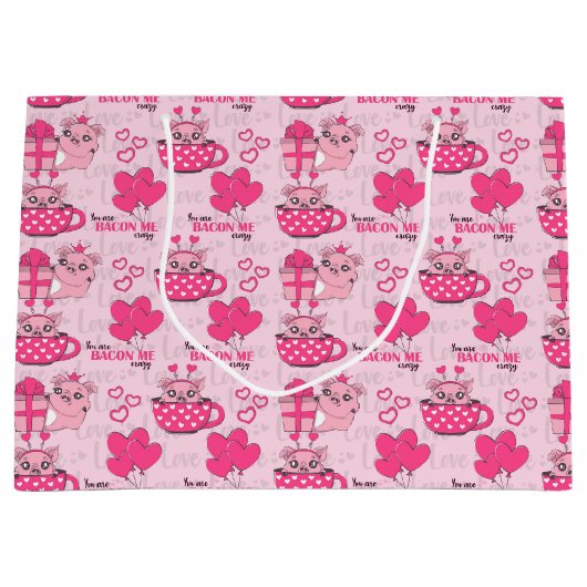 ピグおもしろいラブプン ラージペーパーバッグ (正面)