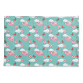 ピグおもしろい飛んでいるパターン 枕カバー (裏面)