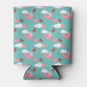 ピグおもしろい飛んでいるパターン 缶クーラー (正面)