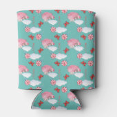 ピグおもしろい飛んでいるパターン 缶クーラー (裏面)