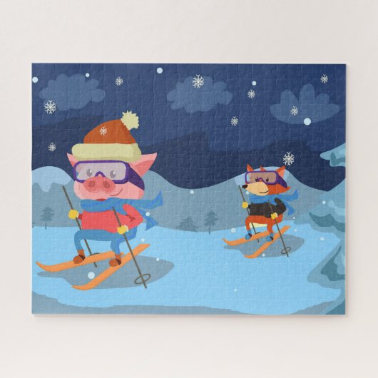 ピグとキツネスキーパズル ジグソーパズル (横)