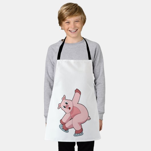 ピグアイススケートで滑るアイススケート エプロン (着用した状態)