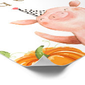 ピグアウトファームアニマルズカボチャ秋ボーイ誕生日 ポスター (角)