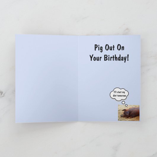 ピグアウト誕生日 カード (内部)