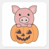 ピグインパンプキンスウィートピッグハッピーハローウィンスクエアS スクエアシール (正面)