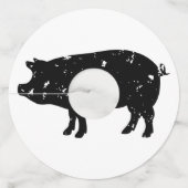 ピグカスタムロゴ付きカラーワイングラスラベル ワイングラスタグ (正面)