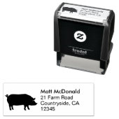 ピグシルエット差出人住所 セルフインキングスタンプ (インサイチュ)