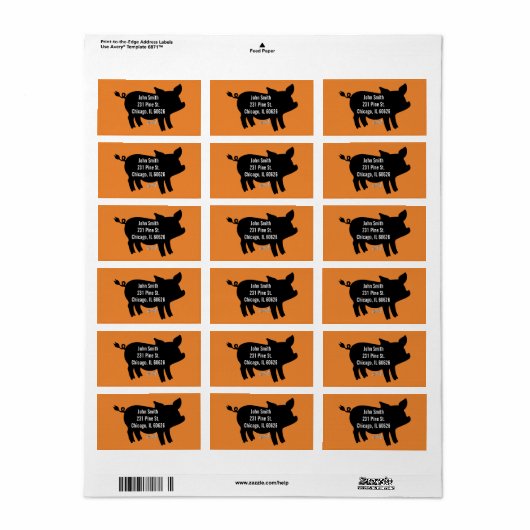 ピグシルエット ラベル (フルシート)