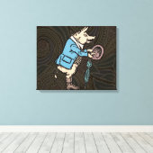 ピグジャケットピギーキュートフォーマルアンティーク キャンバスプリント (インサイチュ (ウッドフロア))