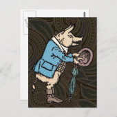 ピグジャケットピギーキュートフォーマルアンティーク ポストカード (正面/裏面)