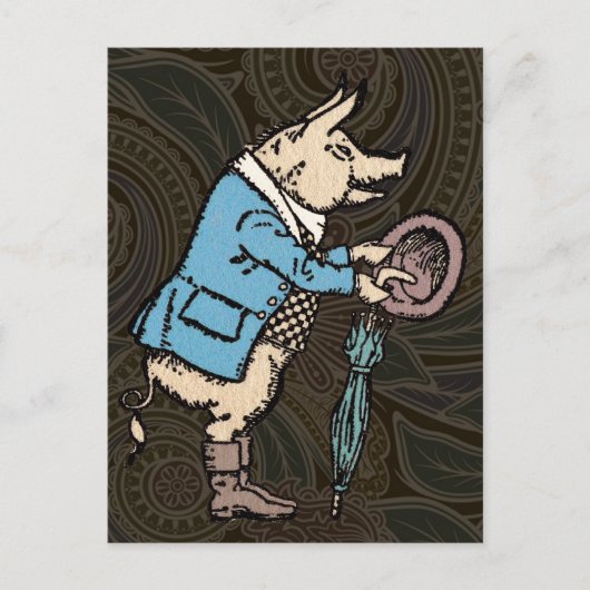 ピグジャケットピギーキュートフォーマルアンティーク ポストカード (正面)