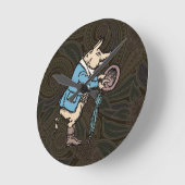 ピグジャケットピギーキュートフォーマルアンティーク ラウンド壁時計 (傾斜)