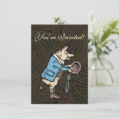 ピグジャケットピギーキュートフォーマルアンティーク 招待状 (スタンド正面)