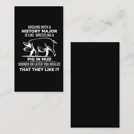 ピグスク専攻のールの歴史先生 名刺 (正面/裏面)