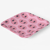 ピグスナウト誕生日パーティーピンクおもしろい ペーパープレート (傾斜あり)