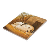 ピグスポッテッドホッグヴィンテージファームアート絵画ズ タイル (側面)