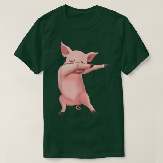 ピグダビングダブダンスおもしろい踊りピグ Tシャツ (デザイン正面)