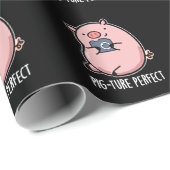 ピグチュール完璧なおもしろい写真ピグプンダークBG ラッピングペーパー (ロールコーナー)