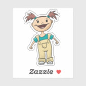 ピグテールとオーバーオール シール (シート)