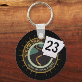 ピグトレイルハイウェイ23アーカンソーバイクもしくは自転車に乗る人ロード キーホルダー (正面)