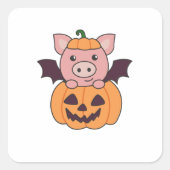 ピグハロウィンカボチャこうもりの衣装 スクエアシール (正面)