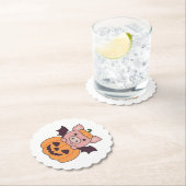 ピグハロウィンカボチャこうもりの衣装 ペーパーコースター (インサイチュ)