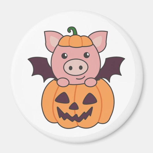 ピグハロウィンカボチャこうもりの衣装 マグネット (正面)