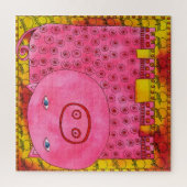 ピグパターン(の模様が)あるウォーター色イラストレーション ジグソーパズル (縦)