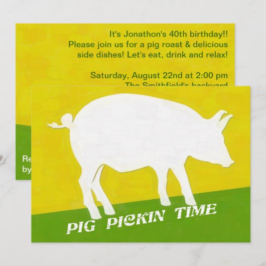 ピグピックイン時間 招待状 (正面/裏面)