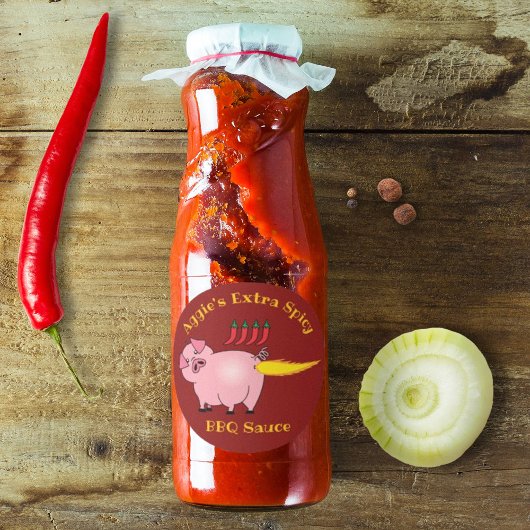 ピグファイアスパイシーBBQソース ラウンドシール