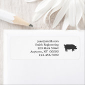 ピグファームのシルエット – 背景色を選択 ラベル (インサイチュ)