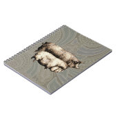 ピグファームカントリーアンティークイラストレーションアート ノートブック (左側)