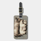 ピグファームカントリーアンティークイラストレーションアート ラゲッジタグ (正面縦)