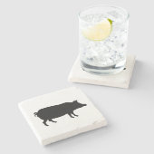 ピグファームハウスマーブルストーンコースター ストーンコースター (横)