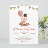 ピグファームボーイ誕生日招待状 招待状 (スタンド正面)