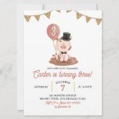 ピグファームボーイ誕生日招待状 招待状 (正面)