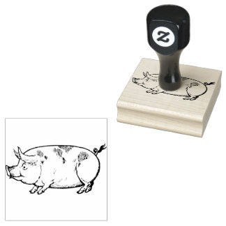 ピグファーム動物ヴィンテージ去勢 ラバースタンプ