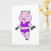 ピグフィットネスダンベル カード (黄色い花)