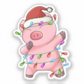 ピグベアダブダビンクリスマスラお気に入りのイト シール (正面)