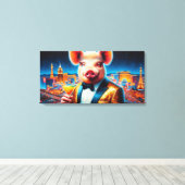 ピグベガスのナイトライフ8 キャンバスプリント (インサイチュ (ウッドフロア))