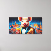 ピグベガスのナイトライフ8 キャンバスプリント (正面)