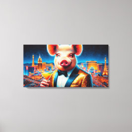 ピグベガスのナイトライフ8 キャンバスプリント