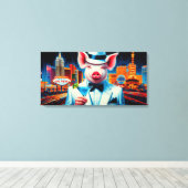 ピグベガスのナイトライフ キャンバスプリント (インサイチュ (ウッドフロア))