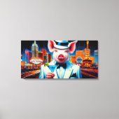 ピグベガスのナイトライフ キャンバスプリント (正面)