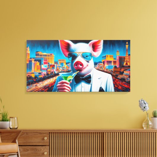ピグベガスナイトライフ2 キャンバスプリント (インサイチュ (リビング))