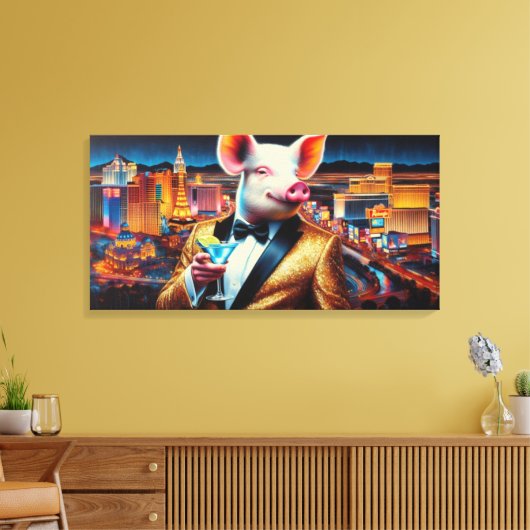 ピグベガスナイトライフ5 キャンバスプリント (インサイチュ (リビング))