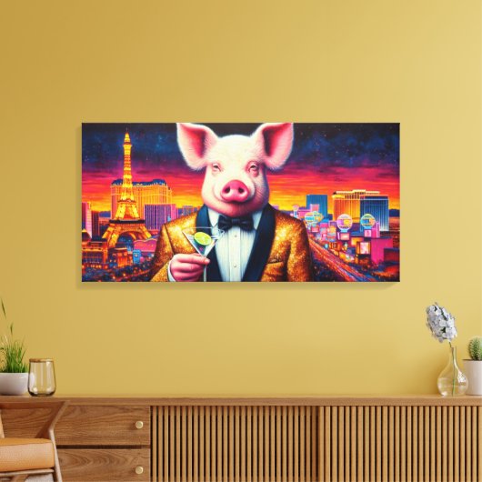 ピグベガスナイトライフ7 キャンバスプリント (インサイチュ (リビング))