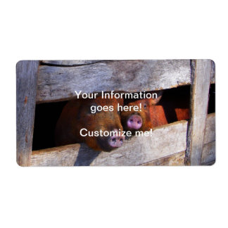 ピグペンペアのぞき豚 ラベル