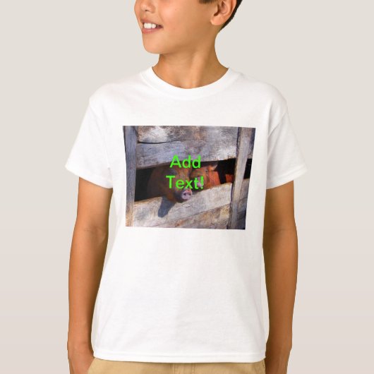 ピグペンペアのぞき豚 Tシャツ (正面)